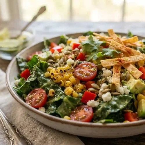 Baby Kale Corn Crunch Salad