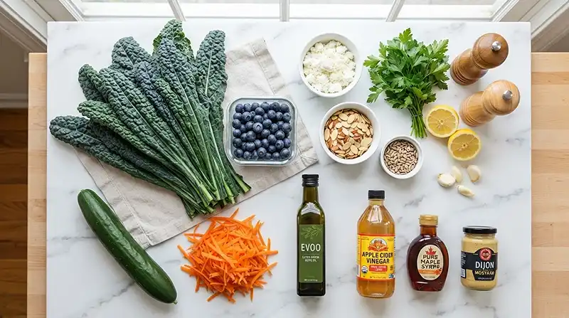 Kale Blueberry Almond Crunch Salad 2 Best Kale Blueberry Almond Crunch Salad Recipe