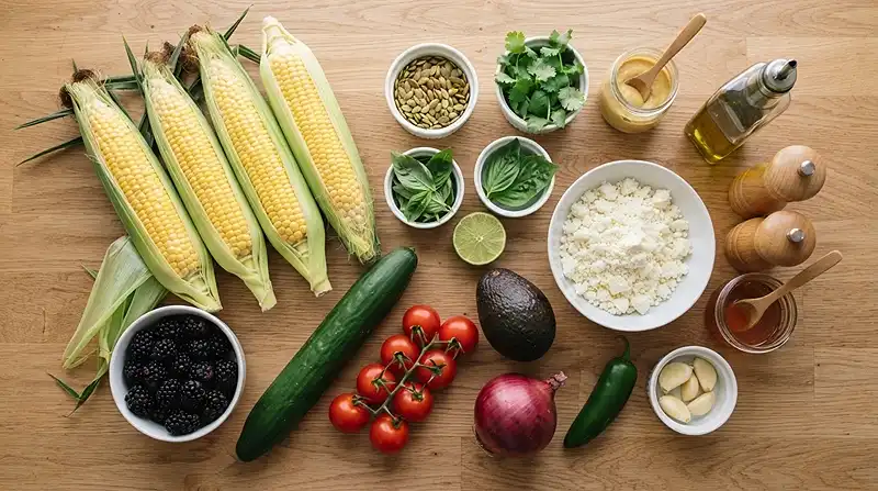 Sweet Corn Blackberry Cotija Salad 2 Best Sweet Corn Blackberry Cotija Salad Recipe
