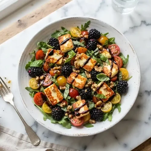 Blackberry Halloumi Tomato Salad 5 Blackberry Halloumi Tomato Salad