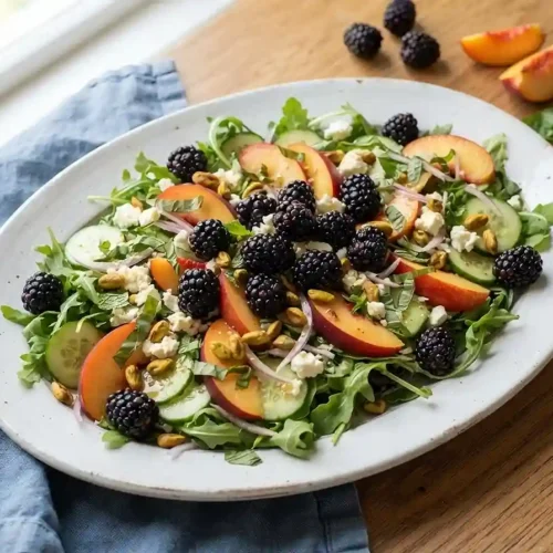 Blackberry Nectarine Cucumber Salad 5 Blackberry Nectarine Cucumber Salad