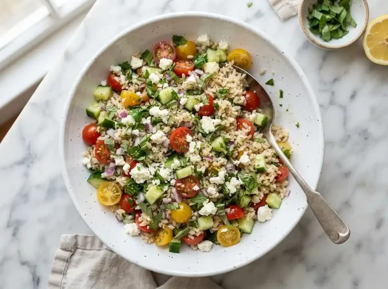 Brown Rice Tomato Herb Salad
