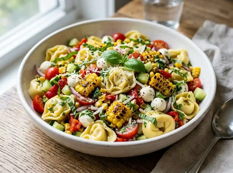 Charred Corn Tortellini Salad
