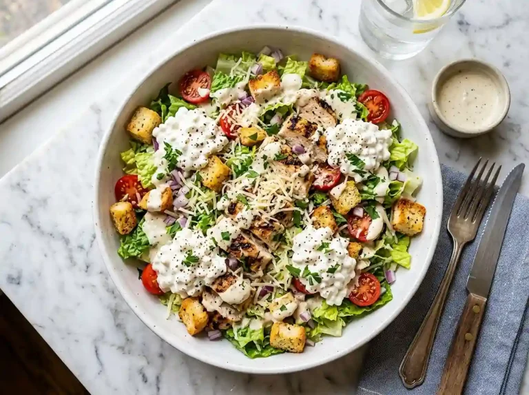 Cottage Cheese Chicken Caesar Chop