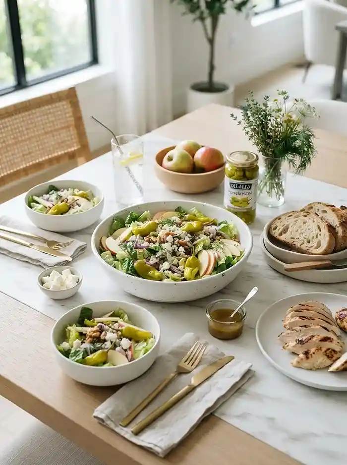 Crunchy Romaine Apple Salad for Lunch
