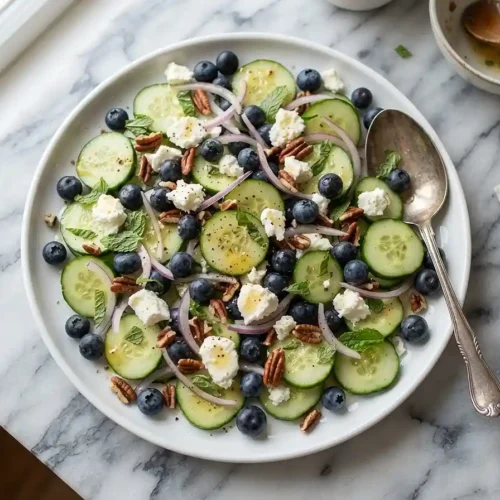Cucumber Blueberry Goat Cheese Salad 5 Cucumber Blueberry Goat Cheese Salad