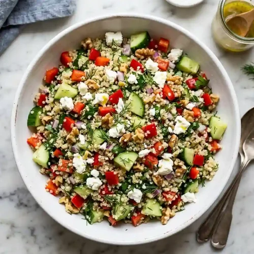 Cucumber Feta Quinoa Salad