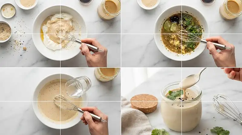 Easy Homemade Creamy Sesame Lime Dressing