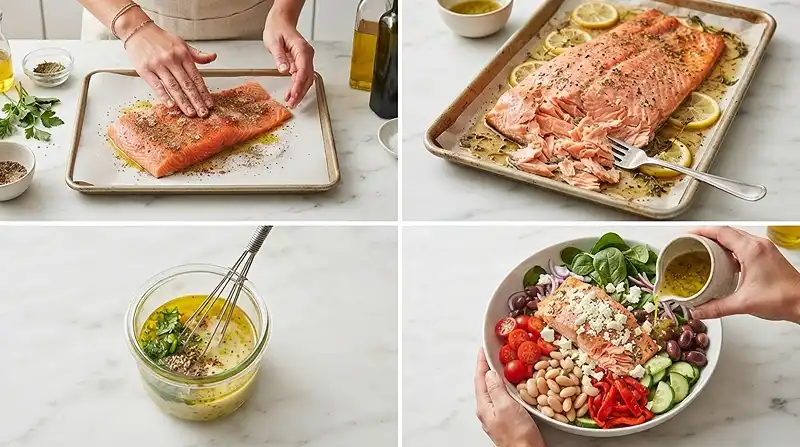 Mediterranean Salmon White Bean Salad 3 Easy Mediterranean Salmon White Bean Salad