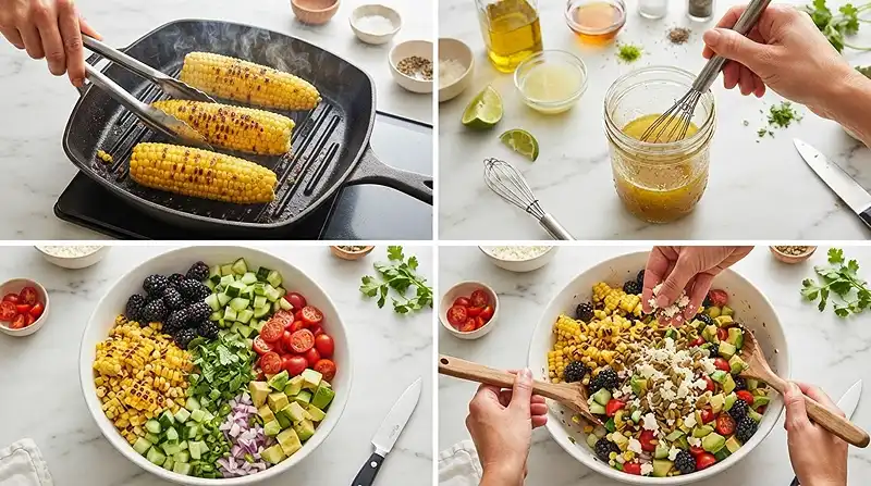 Sweet Corn Blackberry Cotija Salad 3 Easy Sweet Corn Salad with Blackberries and Cotija