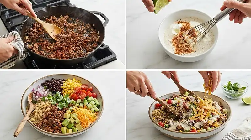 Taco Ranch Quinoa Salad 3 Easy Taco Ranch Quinoa Salad for Meal Prep