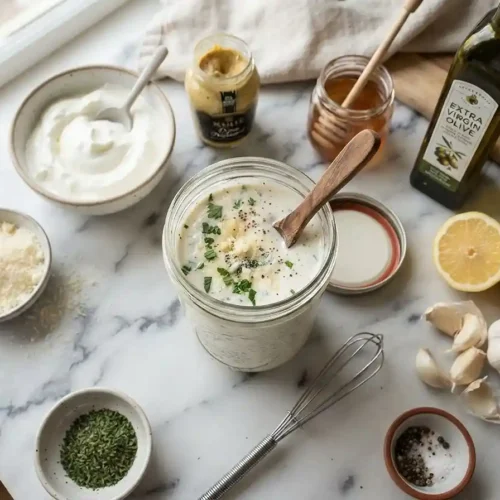 Garlic Parmesan Yogurt Dressing