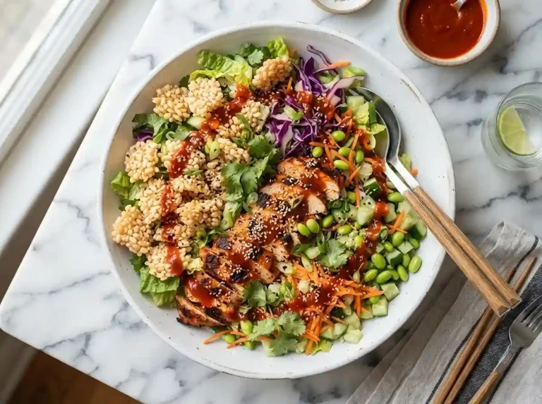 Gochujang Chicken Rice Crunch Salad