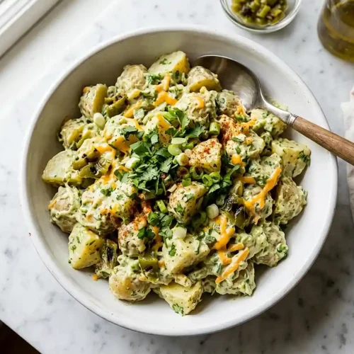 Green Chile Cheddar Potato Salad