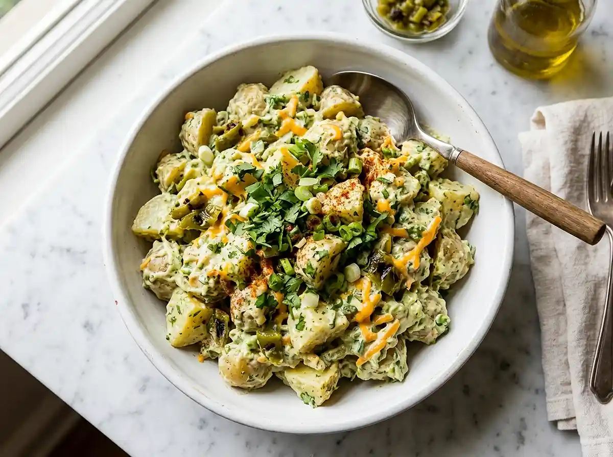 Green Chile Cheddar Potato Salad