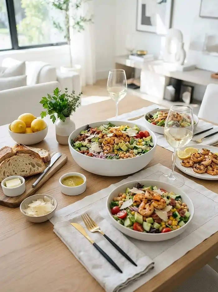 Lemon Parmesan Shrimp Chop Salad 4 Healthy High-Protein Shrimp Chop Salad
