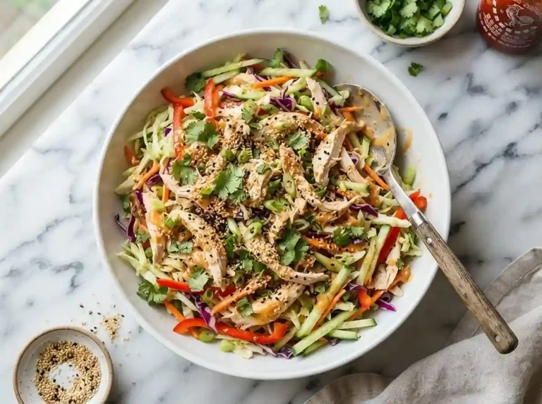Honey Sriracha Chicken Slaw Salad