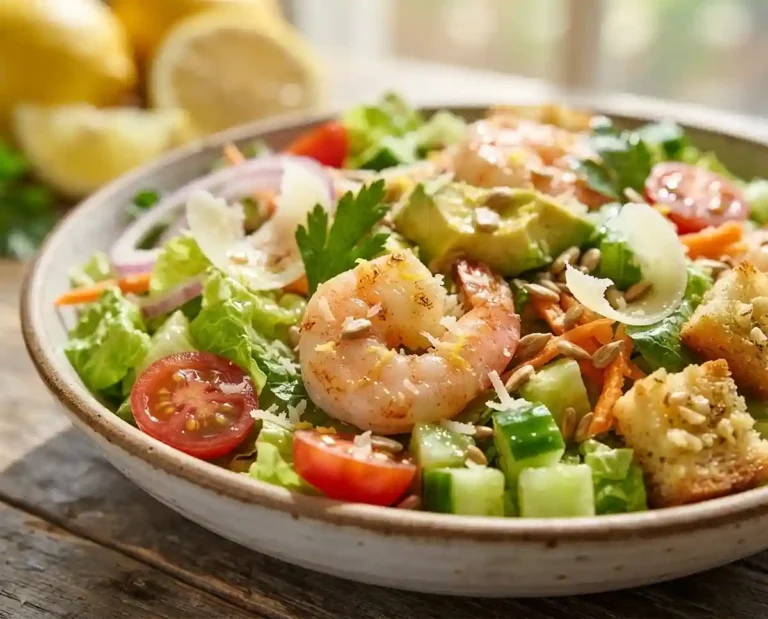 Lemon Parmesan Shrimp Chop Salad