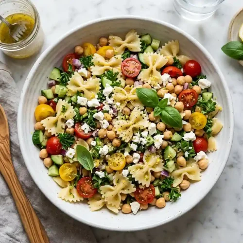 Lemony Chickpea Farfalle Salad 5 Lemony Chickpea Farfalle Salad