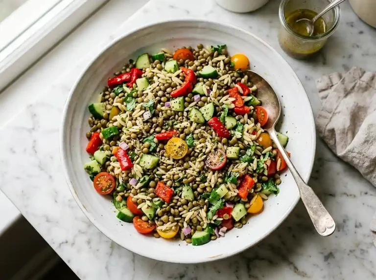 Mediterranean Lentil Orzo Salad
