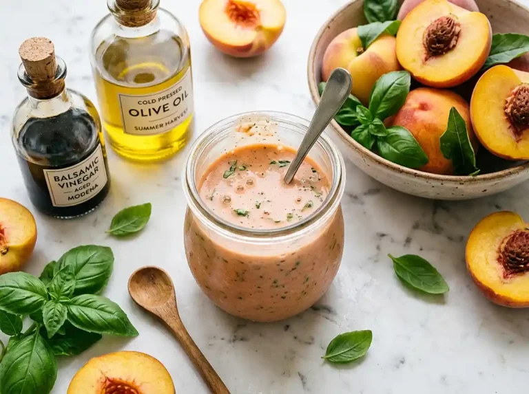 Peach Basil Balsamic Dressing