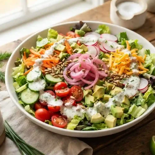 Pickled Onion Garden Ranch Salad