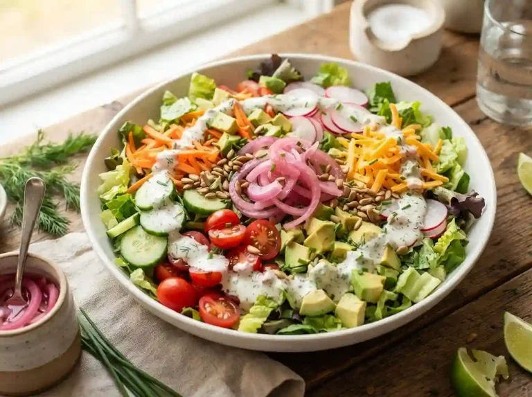 Pickled Onion Garden Ranch Salad