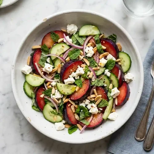 Plum Cucumber Feta Salad 5 Plum Cucumber Feta Salad
