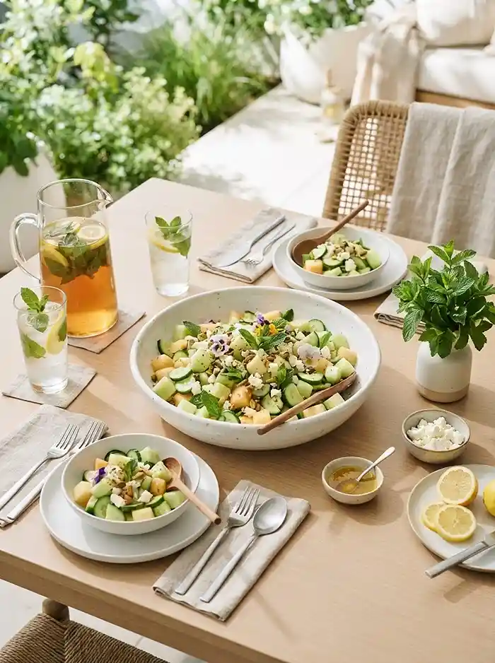 Honeydew Cucumber Mint Feta Salad 4 Refreshing Summer Honeydew Cucumber Salad