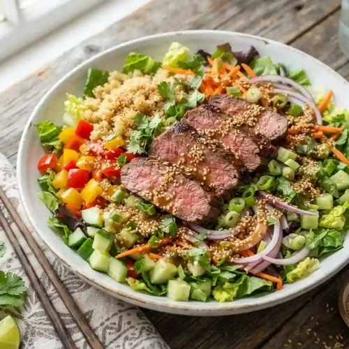 Sesame Ginger Steak Lettuce Salad 5 Sesame Ginger Steak Lettuce Salad