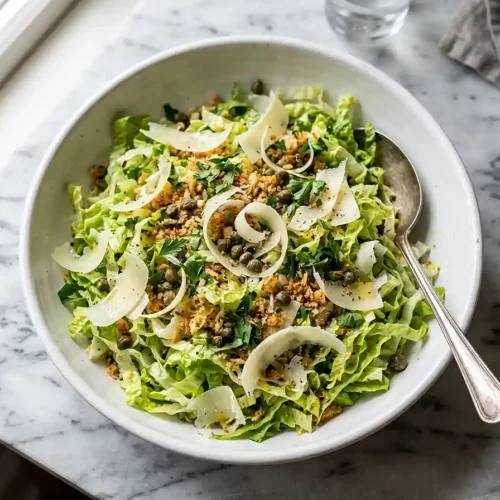 Shaved Lettuce Caper Parmesan Salad 5 Shaved Lettuce Caper Parmesan Salad