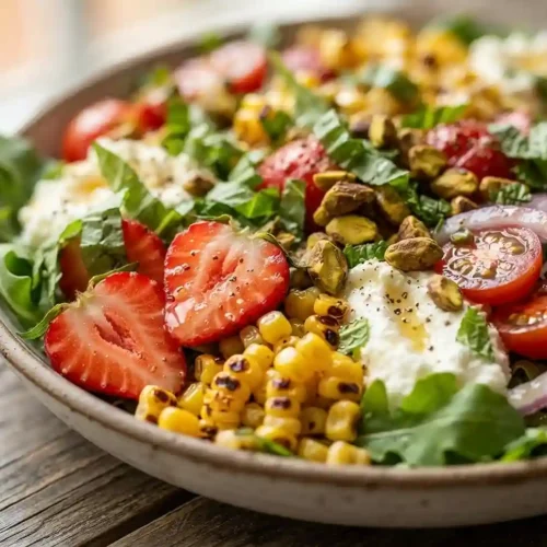 Strawberry Corn Basil Ricotta Salad 5 Strawberry Corn Basil Ricotta Salad