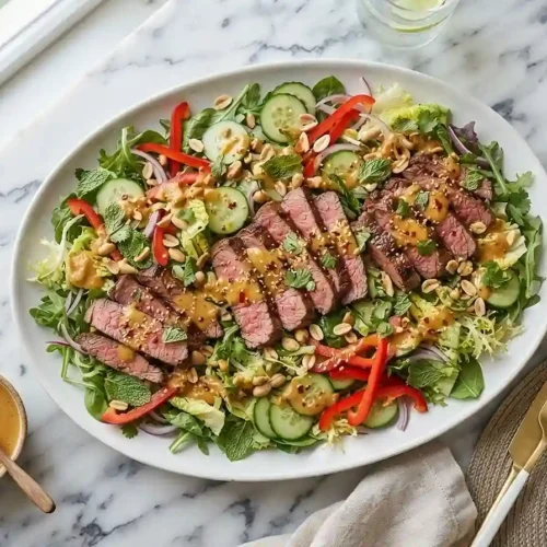 Thai Peanut Steak Crunch Salad 5 Thai Peanut Steak Crunch Salad