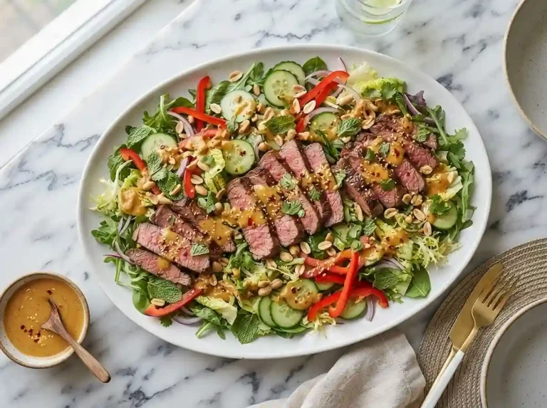 Thai Peanut Steak Crunch Salad