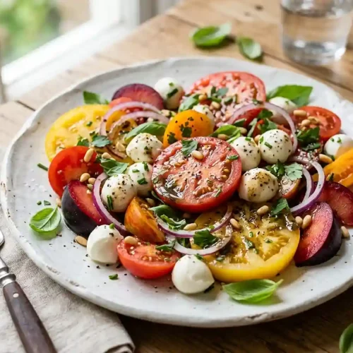 Tomato Plum Mozzarella Herb Salad 5 Tomato Plum Mozzarella Herb Salad
