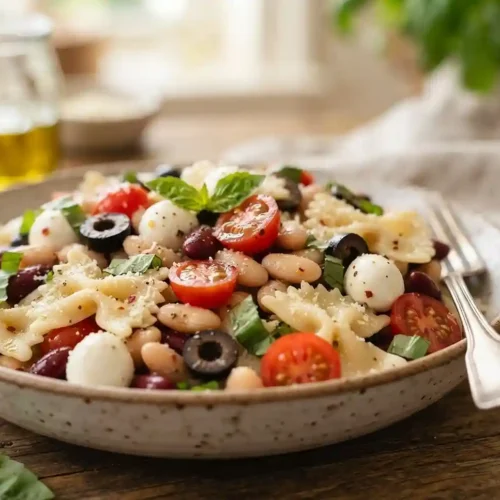 Zesty Italian Bowtie Bean Salad