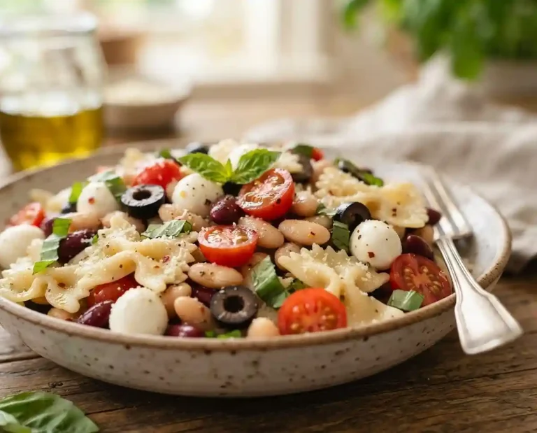 Zesty Italian Bowtie Bean Salad