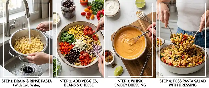 Smoky Corn Black Bean Pasta Salad 2 bean pasta salad