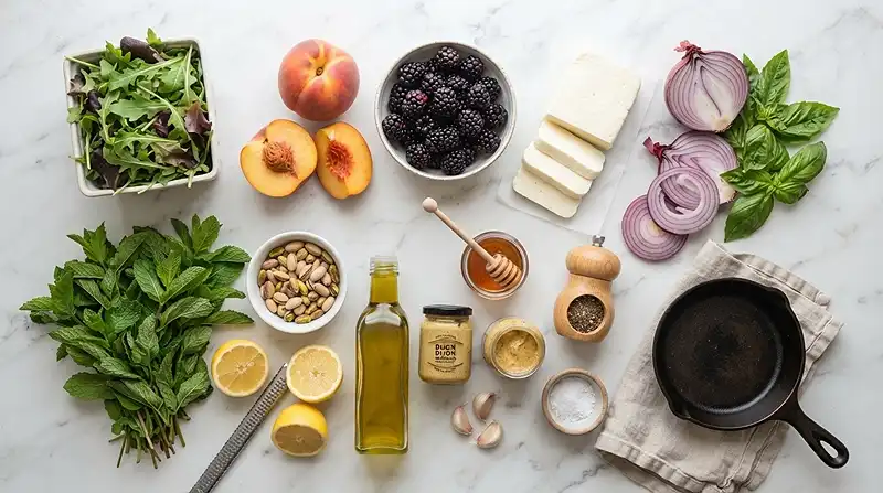 blackberry peach salad