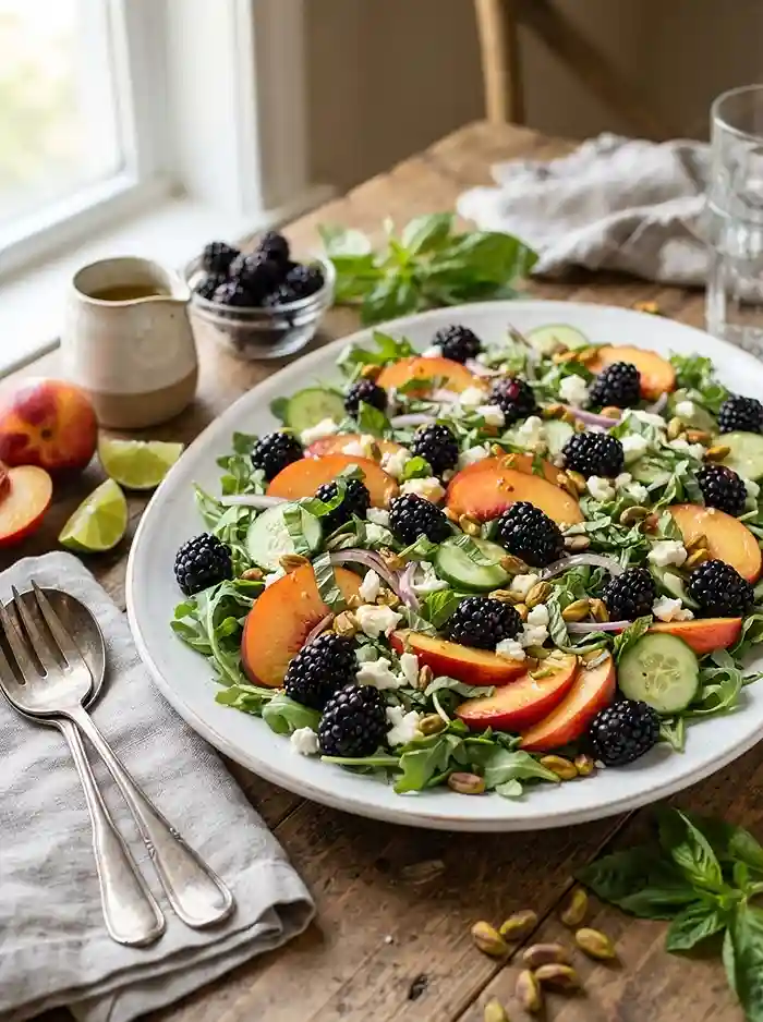 Blackberry Nectarine Cucumber Salad 4 blackberry salad