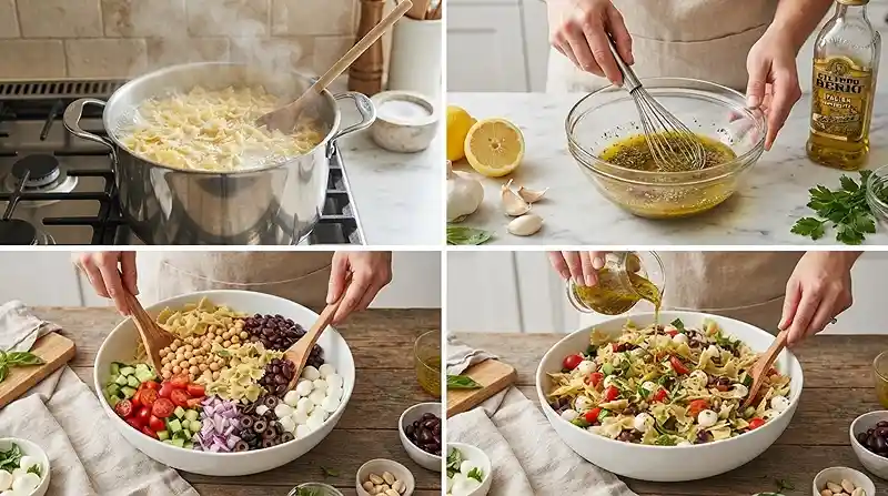 bowtie bean salad