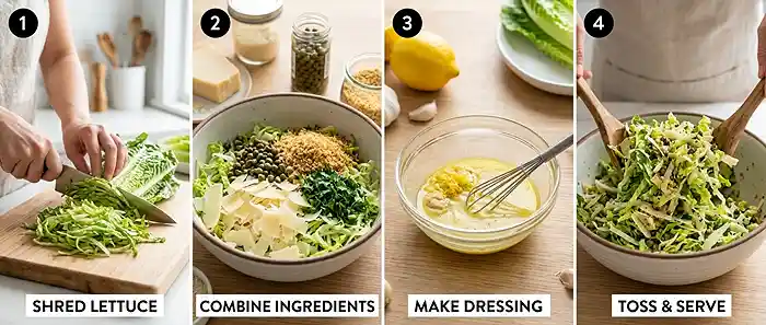 Shaved Lettuce Caper Parmesan Salad 3 caper parmesan salad