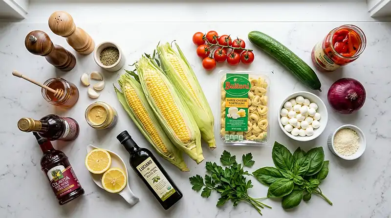 Charred Corn Tortellini Salad 2 charred corn salad
