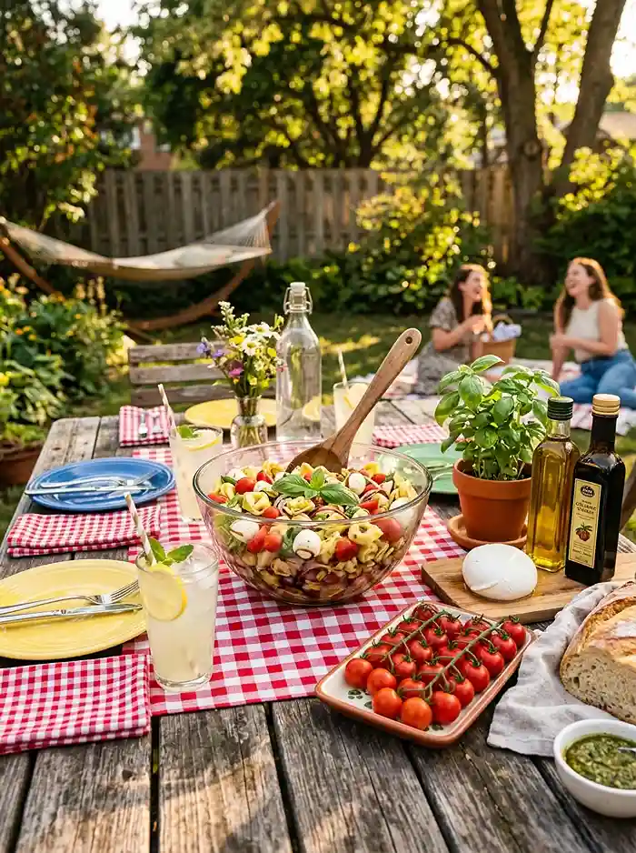 Caprese Tortellini Picnic Salad 4 cookout side dish