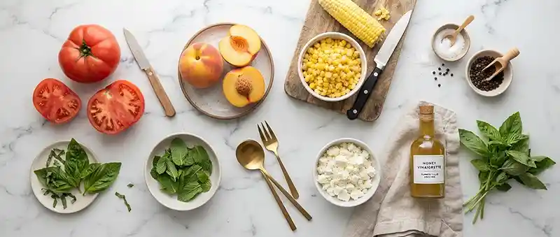 corn peach salad