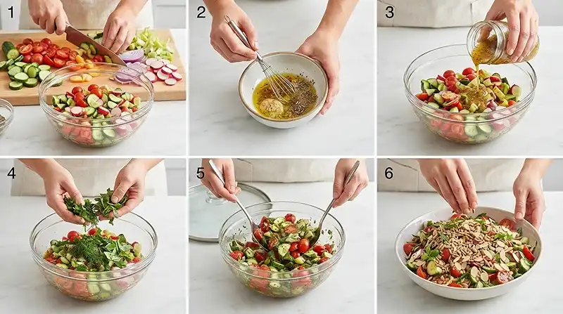 Marinated Tomato Cucumber Crunch Salad 3 cucumber crunch salad