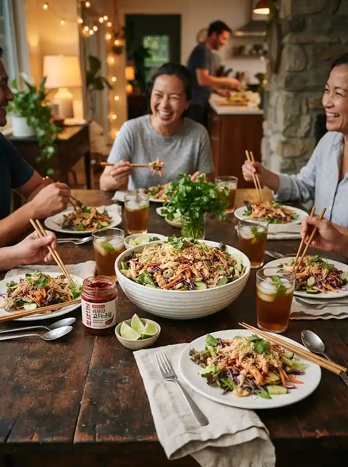 Gochujang Chicken Rice Crunch Salad 4 dinner salad