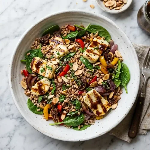 farro halloumi salad​