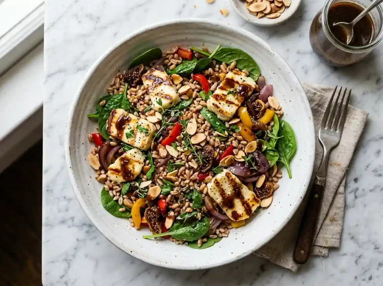 farro halloumi salad​