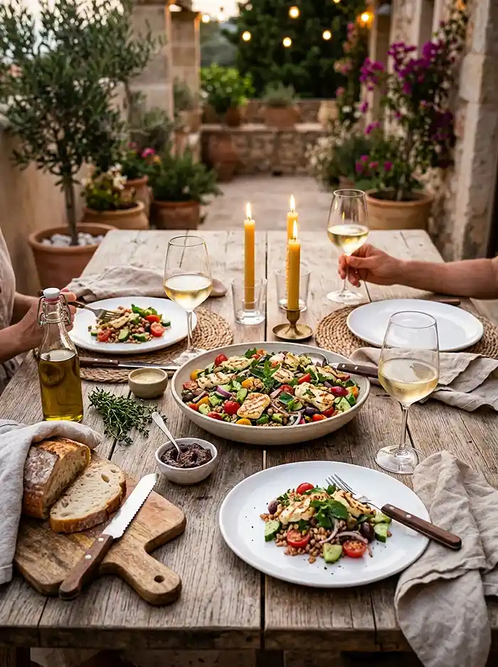 Farro Halloumi Salad 4 farro salad with halloumi